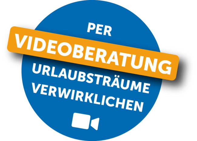 per Videoberatung Urlaubsträume verwirklichen Button