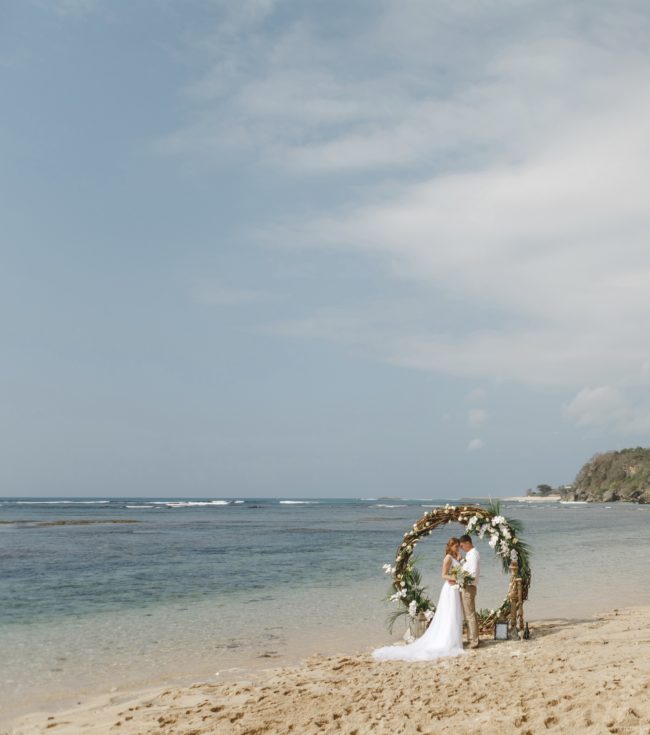 Paar Hochzeit am Strand