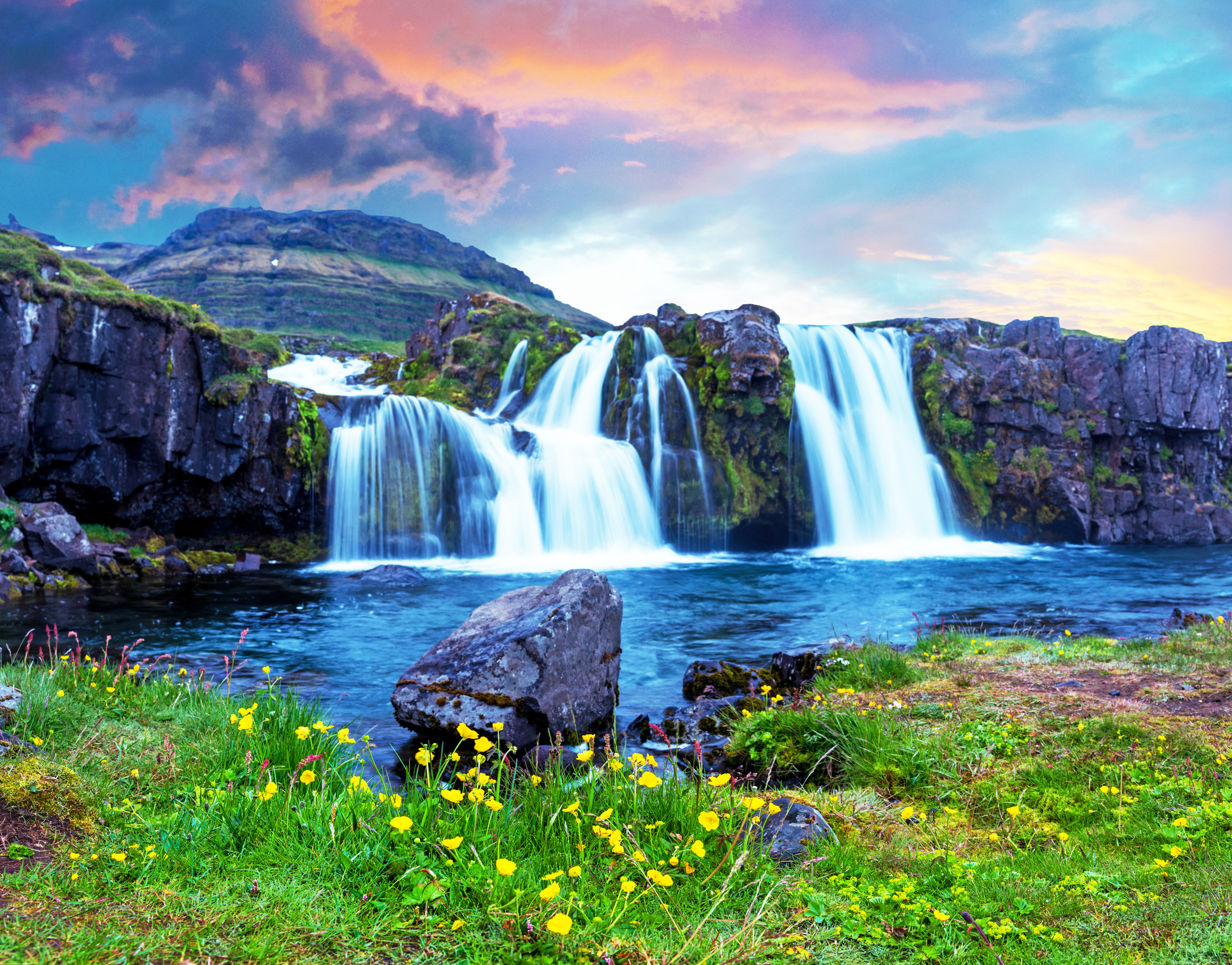Wasserfall Kirkjufell auf Island