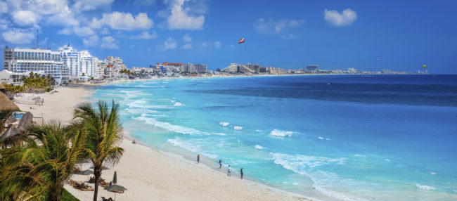 Mexiko Cancun Strand Stadt Meer