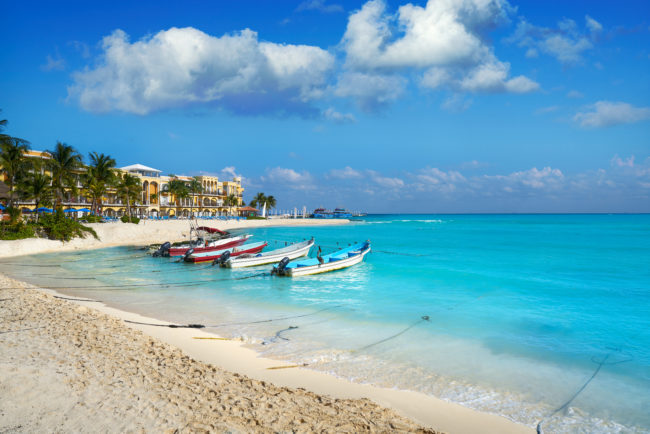 Mexiko Playa del Carmen beach in Riviera Maya