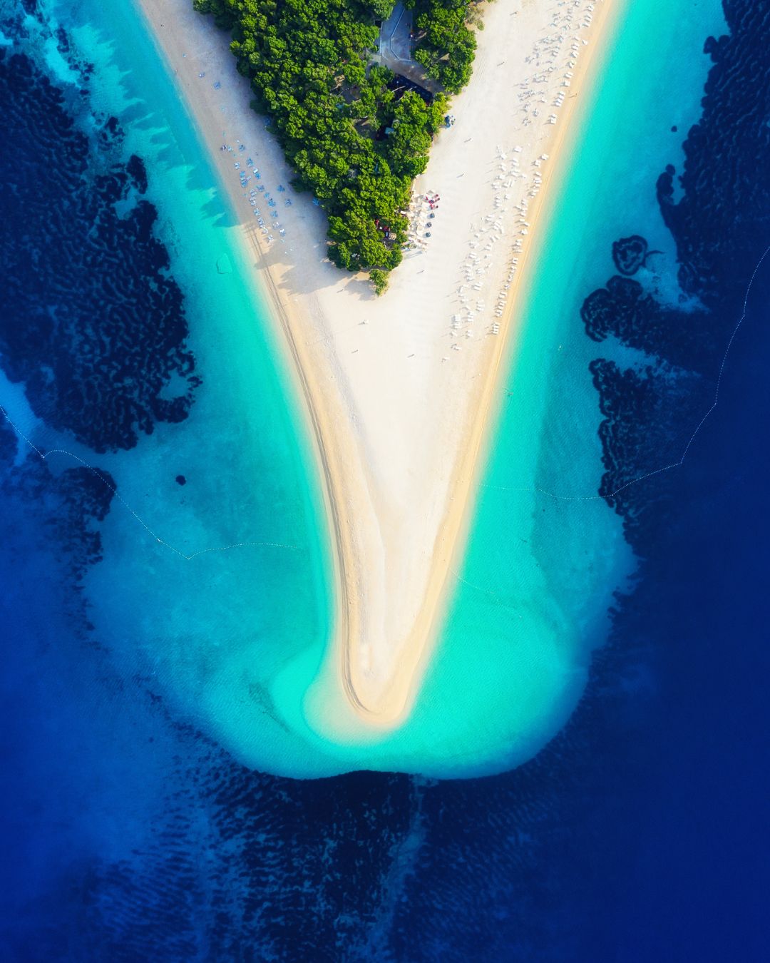Zlatni Rat von Oben