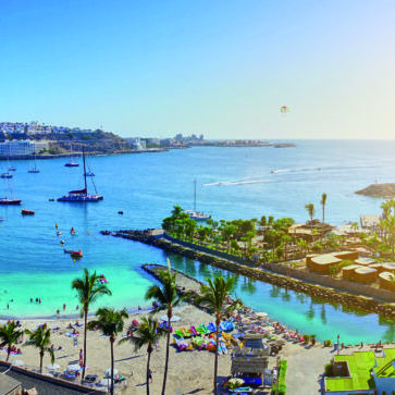 Beach "Anfi del Mar" on Gran Canaria in December