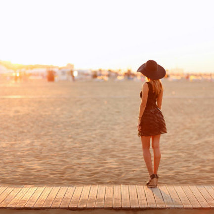 BIbione Strand Frau Italien