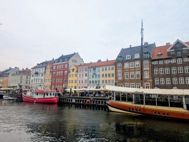 Hafen Boote Bunte Häuser Kopenhagen