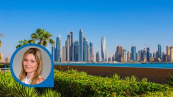 Dubai Palmen Wolkenkratzer