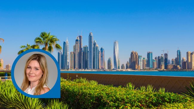 Dubai Palmen Wolkenkratzer