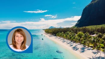 Berge Meer Palmen Mauritius