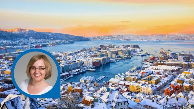 Bergen Winter Häuser Hafen