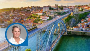 Brücke Porto Fluss Häuser