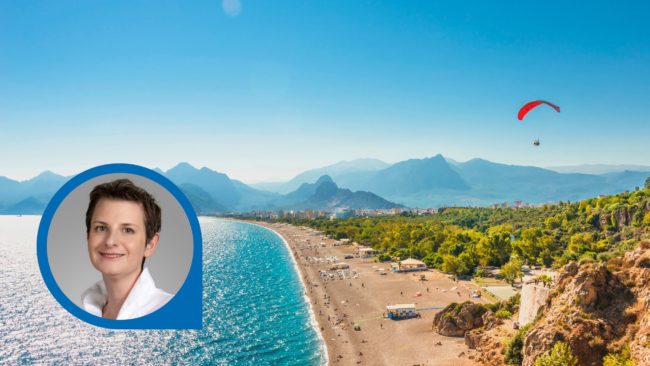 Türkei Strand Berge Meer